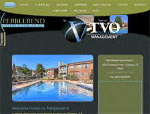 Tablet Screenshot of pebblebendapartmenthomes.com